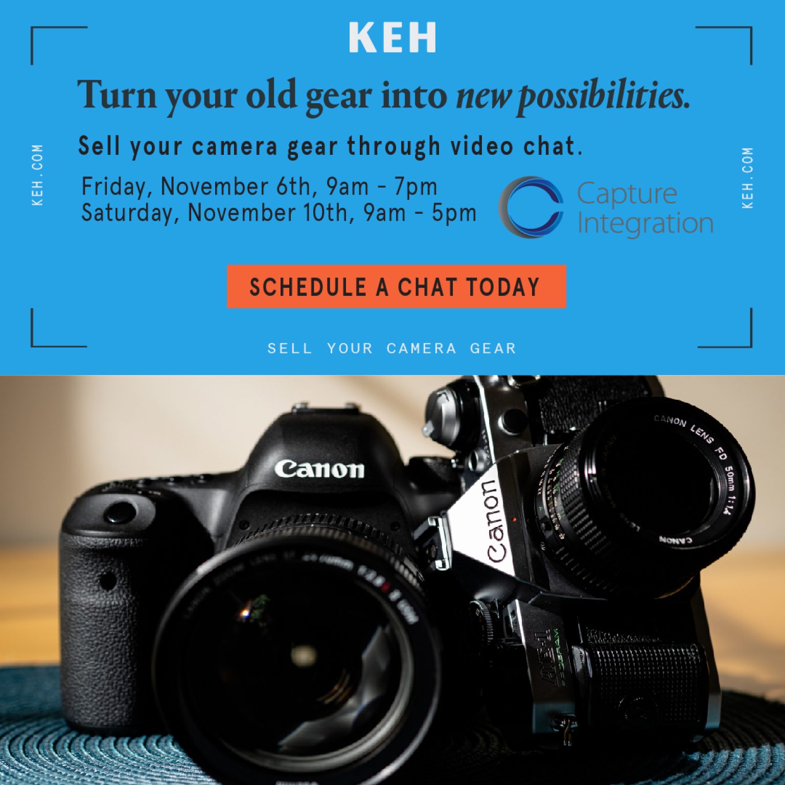 Trade in with KEH, Trade up with CI - Capture Integration