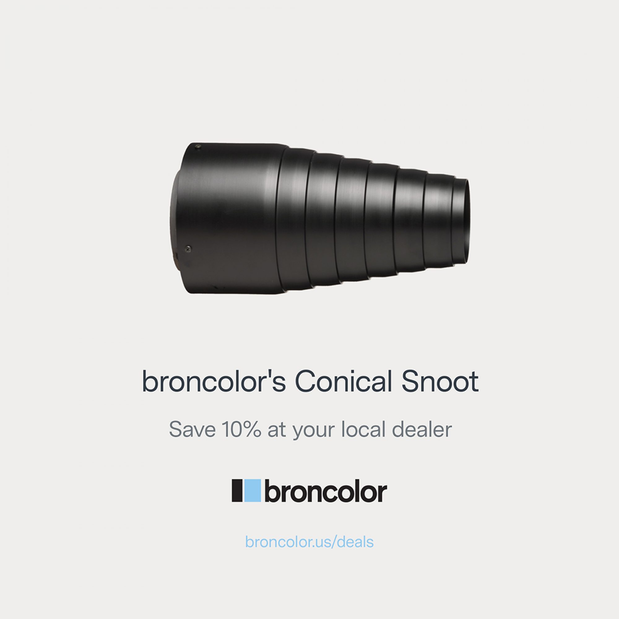 broncolor conical snoot 10% off 