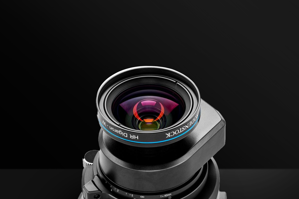 Phase One 40mm Tilt Lens on Black Background Detail