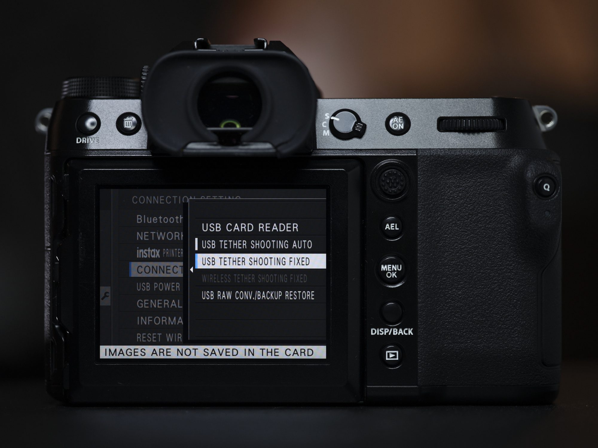 Fujifilm GFX Camera Body Menu Settings Set-Up USB shooting fixed Tutorial How To Tether without SD Card