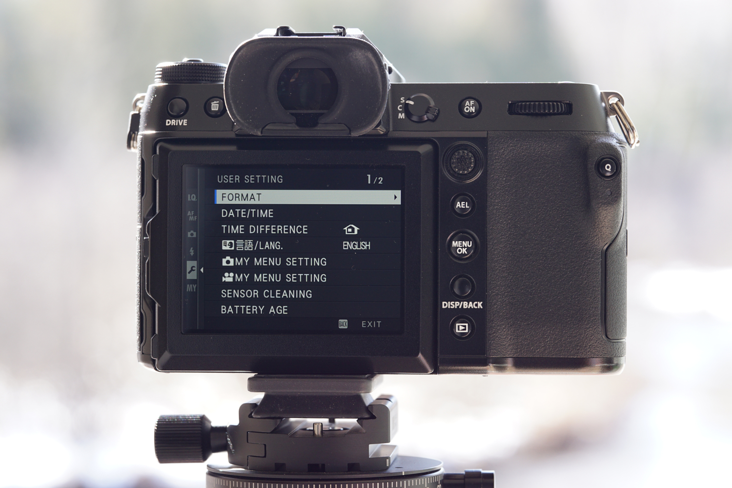 Fujifilm GFX 50SII Menu How to Settings Format Memory SD Card - format 