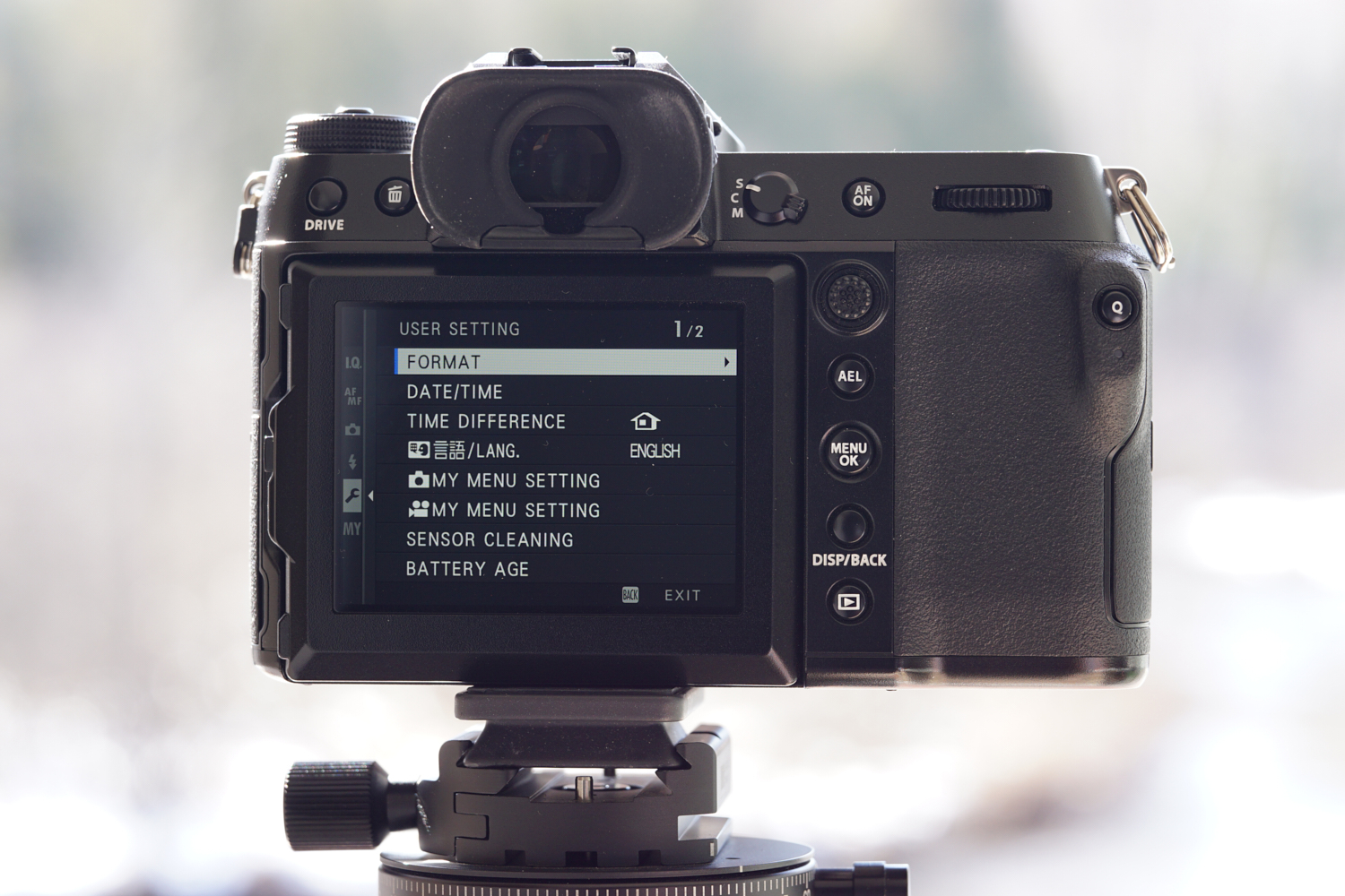 Fujifilm GFX 50SII Menu How to Settings Format Memory SD Card - format
