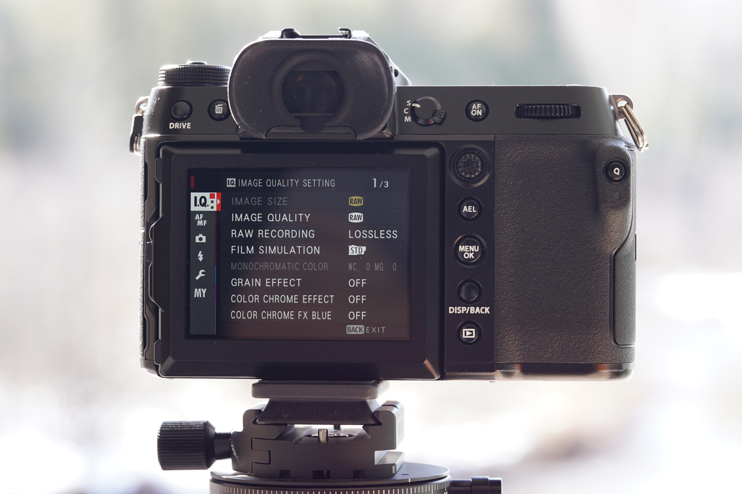 Fujifilm GFX 50SII Menu How to Settings Format Memory SD Card - Image quality settings