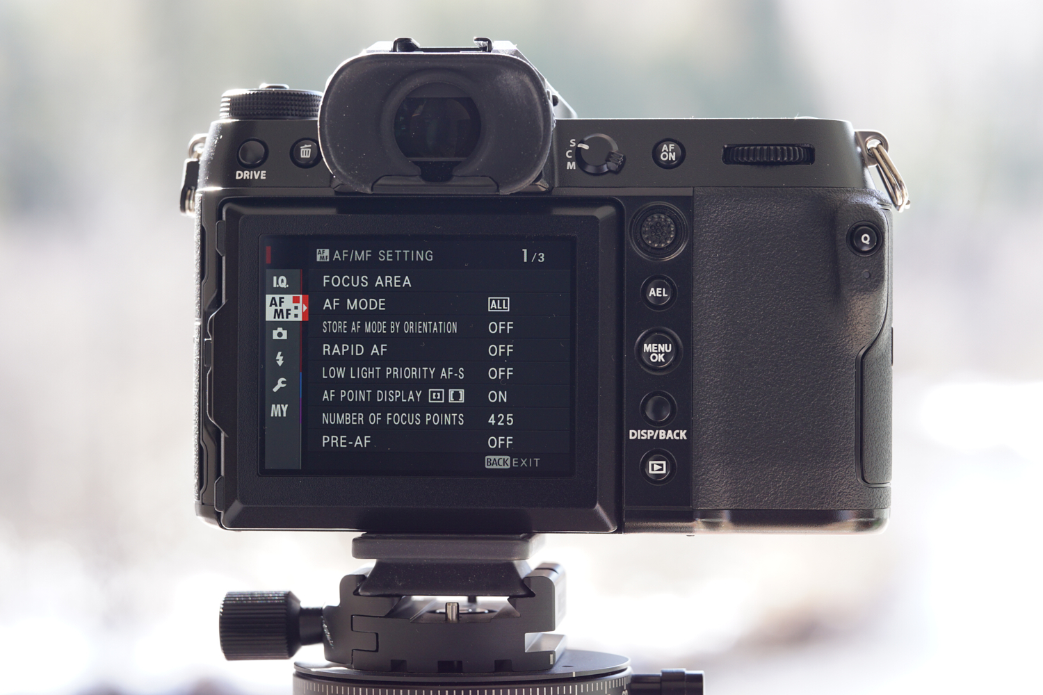Fujifilm GFX 50SII Menu How to Settings Format Memory SD Card AF MF settings
