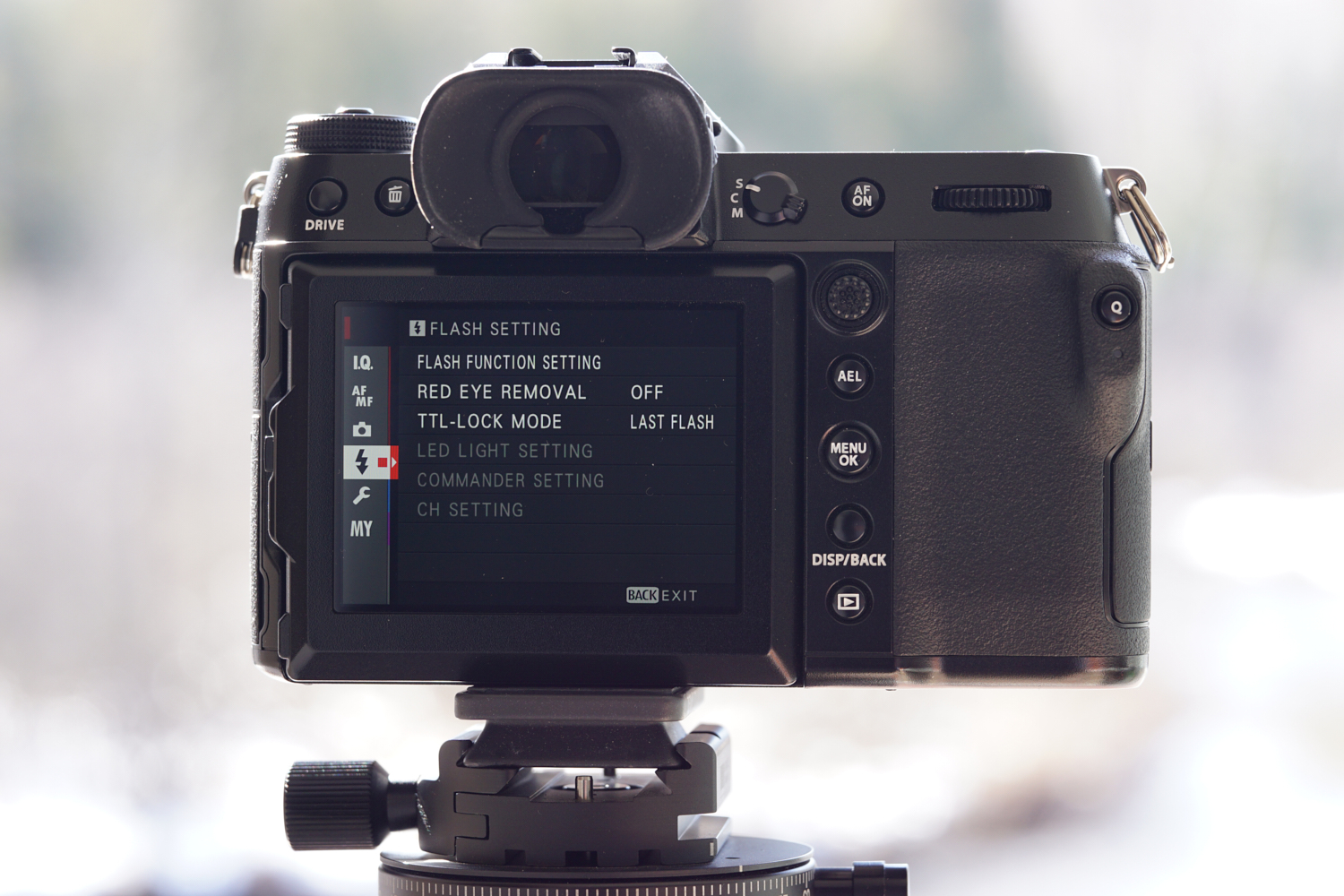 Fujifilm GFX 50SII Menu How to Settings Format Memory SD Card - flash settings