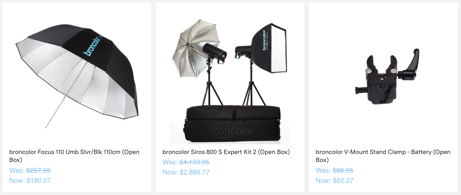broncolor Focus 110 Umb Slvr/Blk 110cm (Open Box)
Was: $257.95 broncolor Siros 800 S Expert Kit 2 (Open Box)
Was: $4,123.95
Now: $2,886.77
broncolor V-Mount Stand Clamp - Battery (Open Box)
Compare
View Product
broncolor V-Mount Stand Clamp - Battery (Open Box)