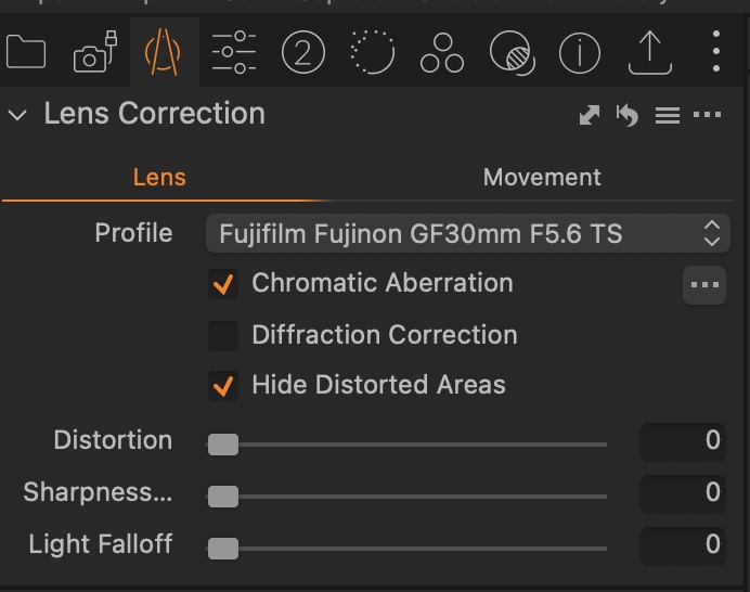 Additional Lens metadata for Fujifilm GF 30mm & 110mm T/S Lenses ...